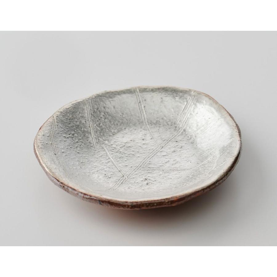 蔵珍窯（ぞうほうがま） 銀彩木の葉 豆皿 8cm (お取り寄せ品)// 美濃焼