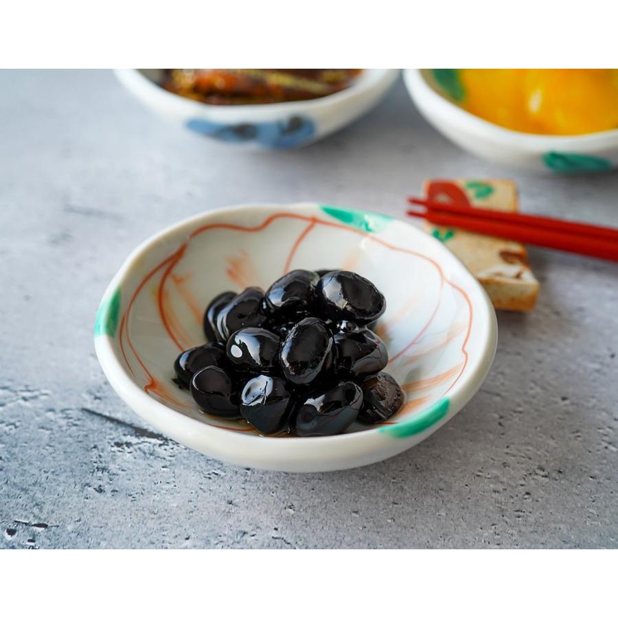 蔵珍窯（ぞうほうがま） 色絵椿 深豆皿 10cm (お取り寄せ品)// 美濃焼