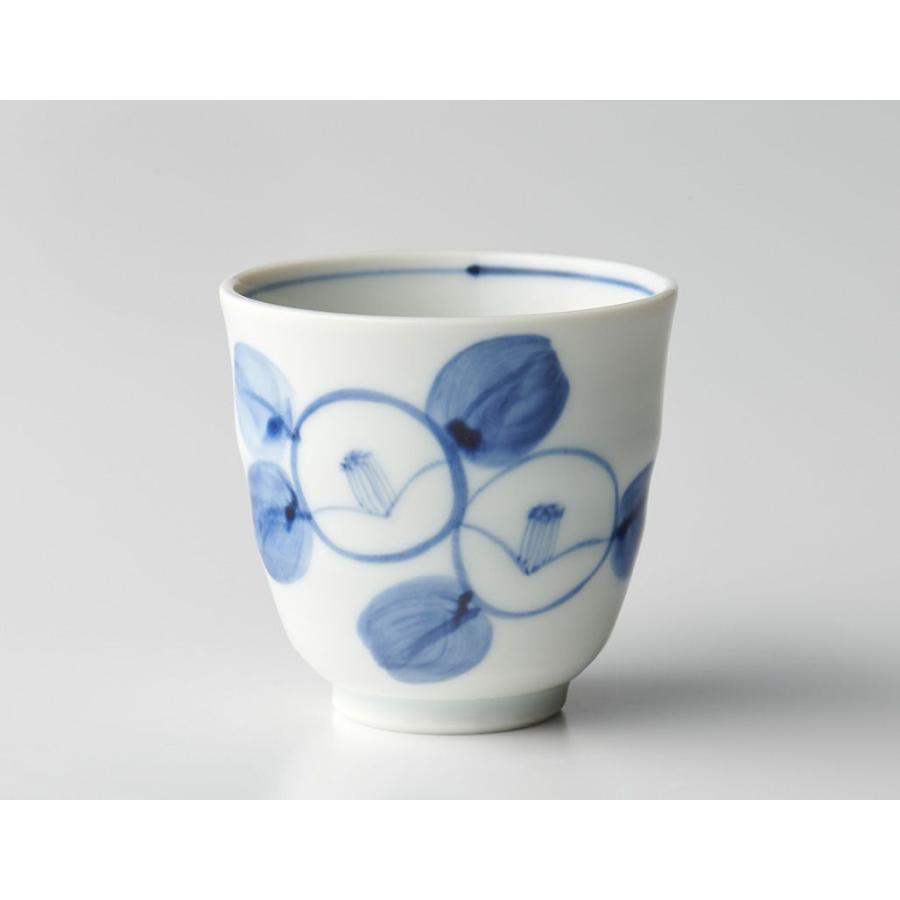 蔵珍窯（ぞうほうがま） 染椿 湯呑み 185ml (お取り寄せ品)// 美濃焼