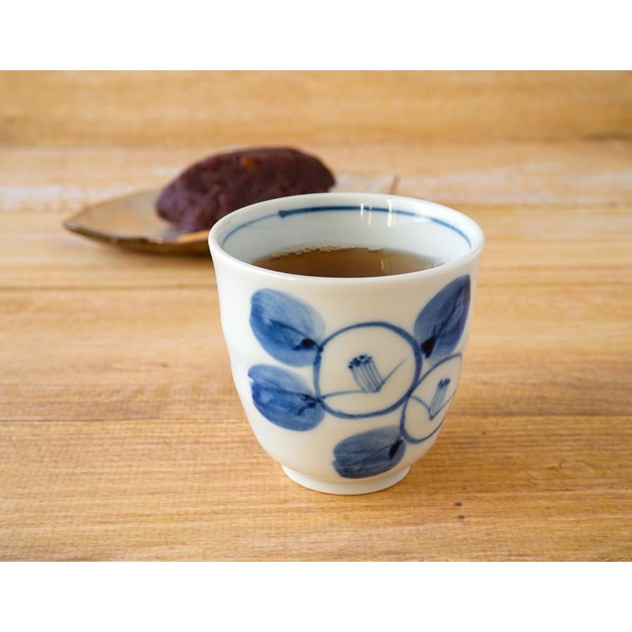 蔵珍窯（ぞうほうがま） 染椿 湯呑み 185ml (お取り寄せ品)// 美濃焼