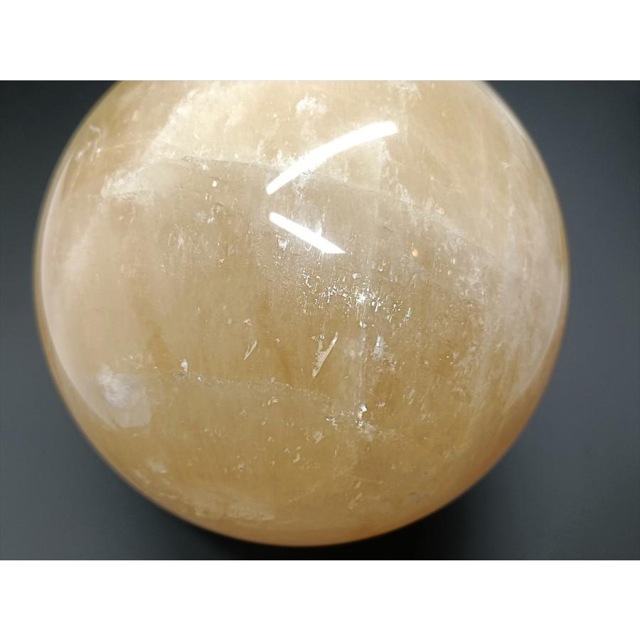 現物のみ】原石 イエローカルサイト 106mm 1,772g（台座付