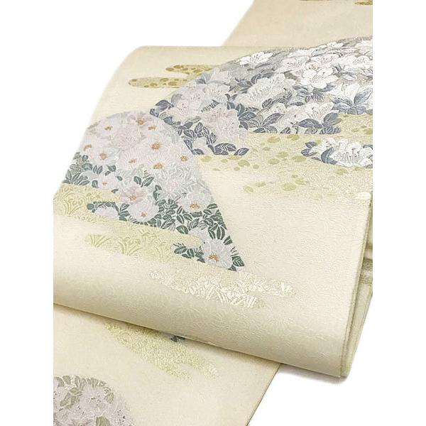 袋帯 京都西陣織袋帯 表示証紙No308 とみや織物謹製 正絹 223 敬愛 古代蚕種 新小石丸使用 六通袋帯 未仕立て 送料無料