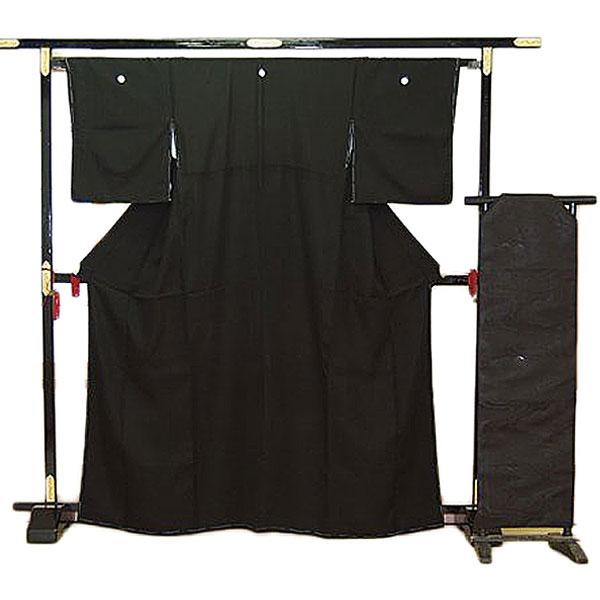 喪服 着物 冬物 袷 黒紋付 黒共帯 長襦袢 3点セット お仕立て上がり