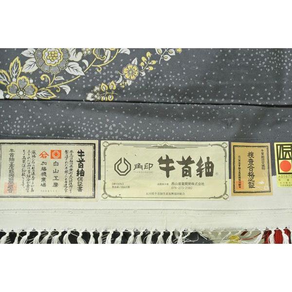 牛首紬訪問着 訪問着 未仕立て伝統的工芸品 石川県指定無形文化財