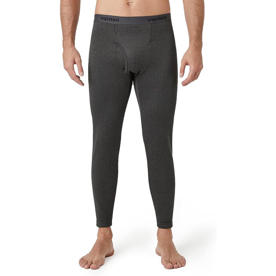 LAPASA Men's Thermal Underwear Bottom Long Johns Pants Fleece Lined