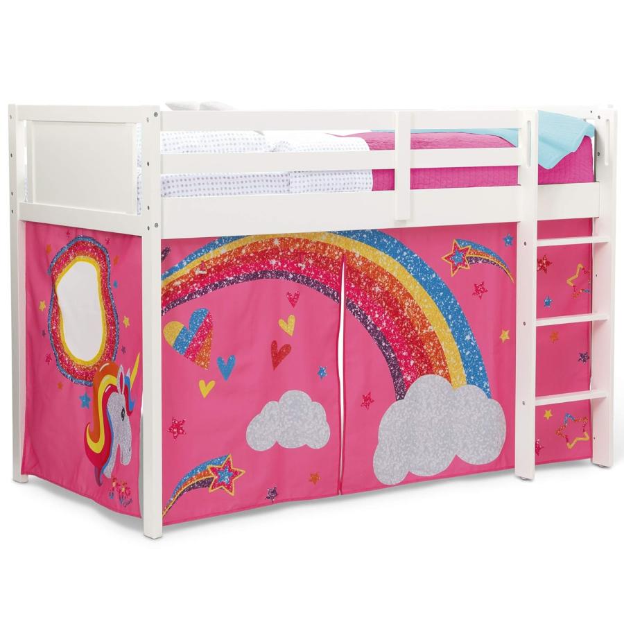 東京正規取扱店 JoJo Siwa Loft Bed Tent - Curtain Set for Low Twin Loft Bed (Bed Sold Separately) by Delta Children　並行輸入品