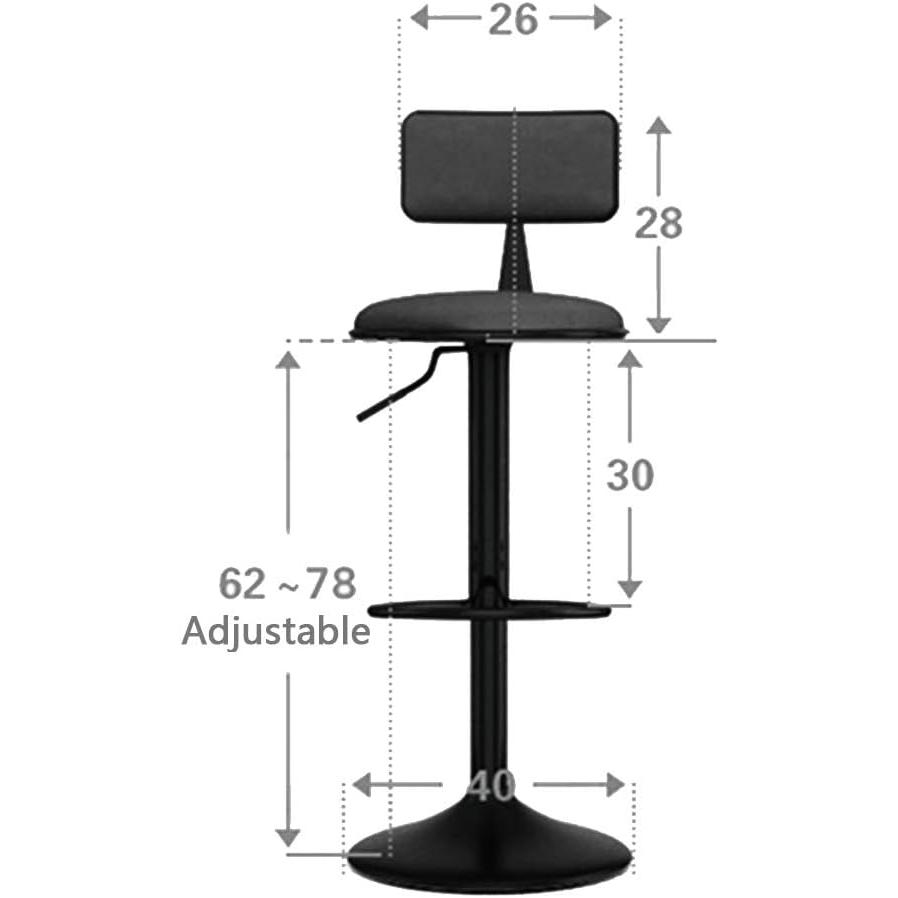 クーポンの入手 Lightweight Foldable Portable Kitchen Counter Bar Stool Modern Minimalist Bar stool Lifting Rotate PU Leather Upholstered Bar Chair for Kitchen Pub
