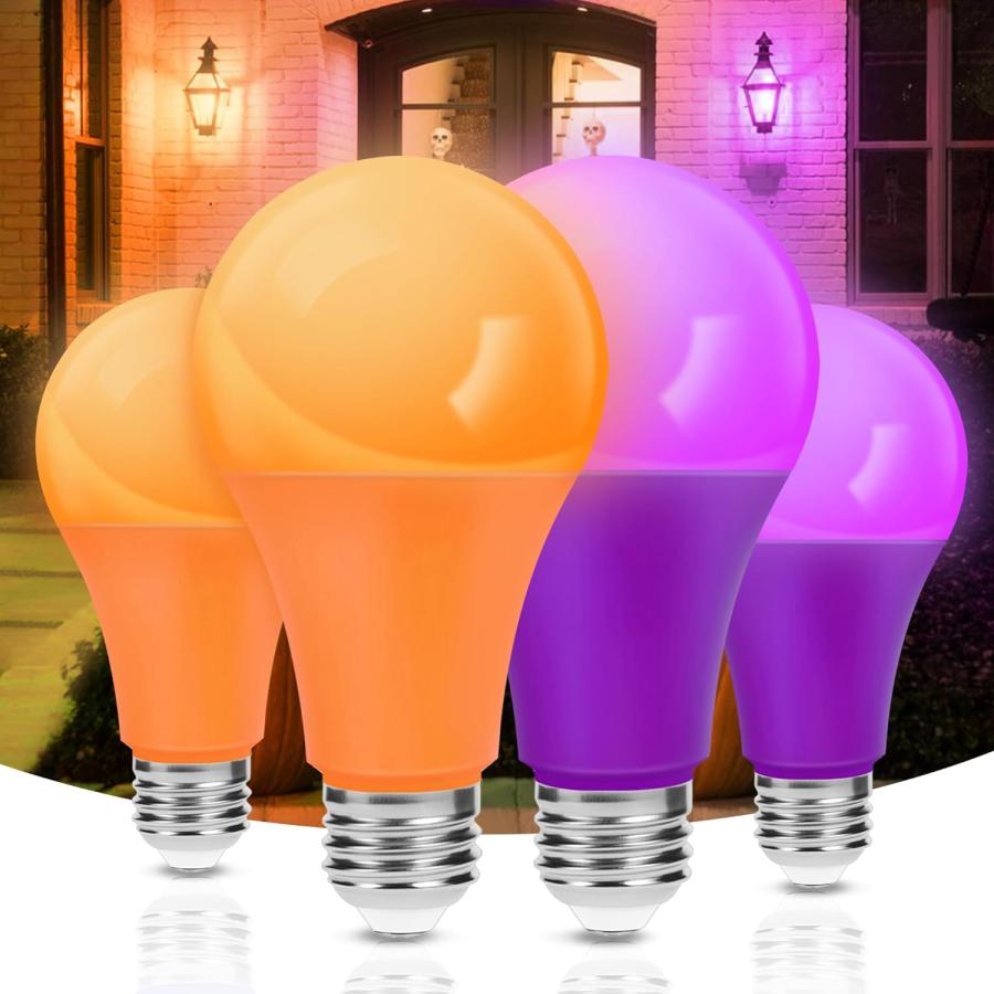 Purple Orange LED Light Bulbs 13W Colored Light Bulbs for