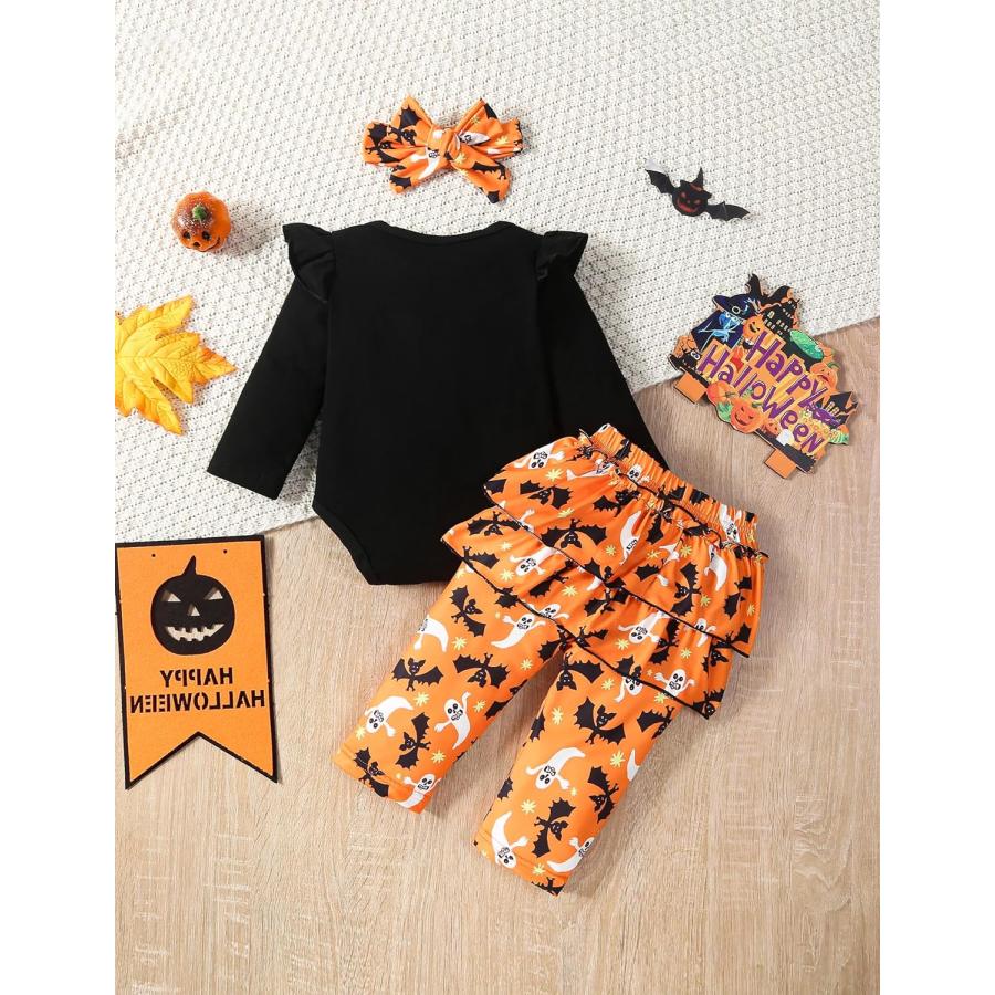 売り出しネット YITADAKI My First Halloween Baby Girl Outfit Long Sleeve Romper + Flare Pants Sets 12 18 Month Girl Clothes　並行輸入品