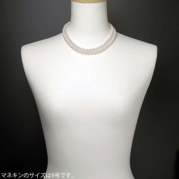 オーロラ天女級✨TASAKI現行 135cm ロングパールネックレス 2連 3連 オーロラ天女 花珠真珠 ロングネックレス 約80cm 7.0mm-7.5mm ブルー