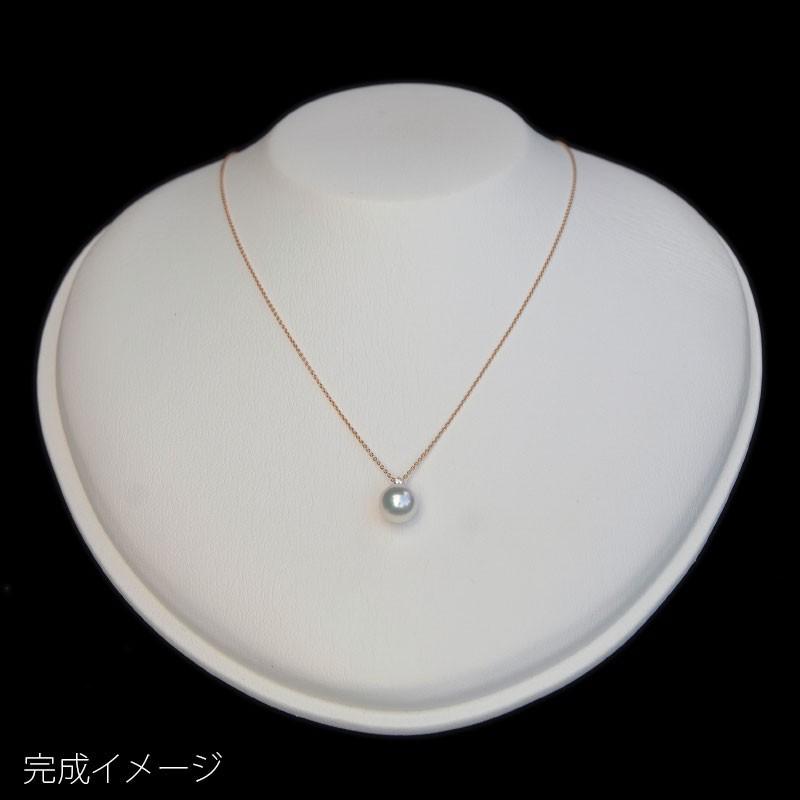 一粒 パール ペンダント ネックレス 花珠真珠(オーロラ花珠 一粒 パール ペンダント ネックレス 花珠真珠(オーロラ花珠