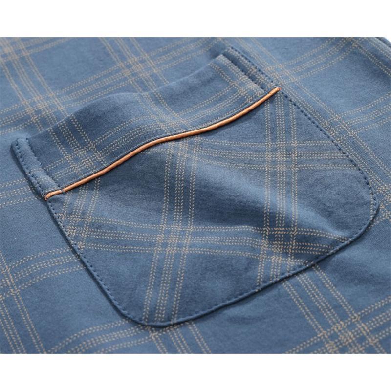 パジャマ メンズ セットアップ 夏 薄手 ルームウェア 父の日 ギフト 長袖 前開き シャツ 上下セット パンツ 寝巻き 春 秋 |  | 08