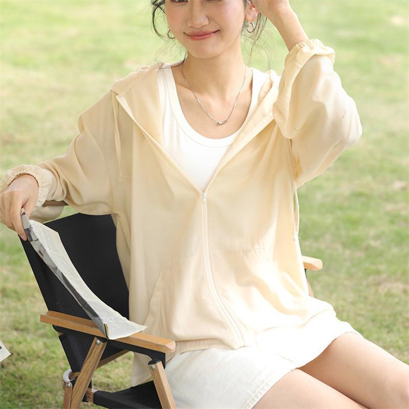 パーカー レディース ラッシュガード 接触冷感 UPF50+ UVカット 夏 薄手 長袖 フード付き ジップアップ カジュアル ヨガウエア 体型カバー ひんやり |  | 11