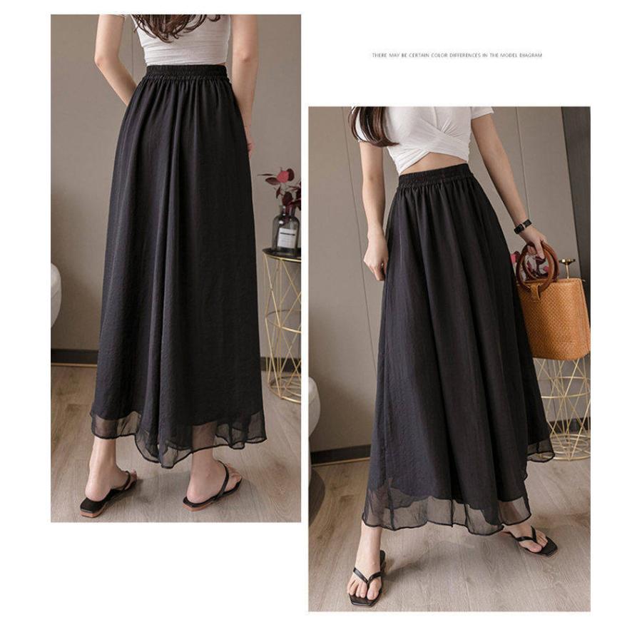 ワイドパンツ フレアパンツ フェイクスカート フレアスカート ガウチョ 大きいサイズ 9分丈 春 夏 涼しい おしゃれ セール 送料無料 |  | 09