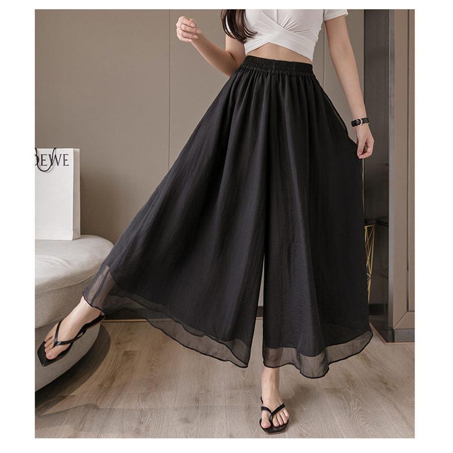 ワイドパンツ フレアパンツ フェイクスカート フレアスカート ガウチョ 大きいサイズ 9分丈 春 夏 涼しい おしゃれ セール 送料無料 |  | 11