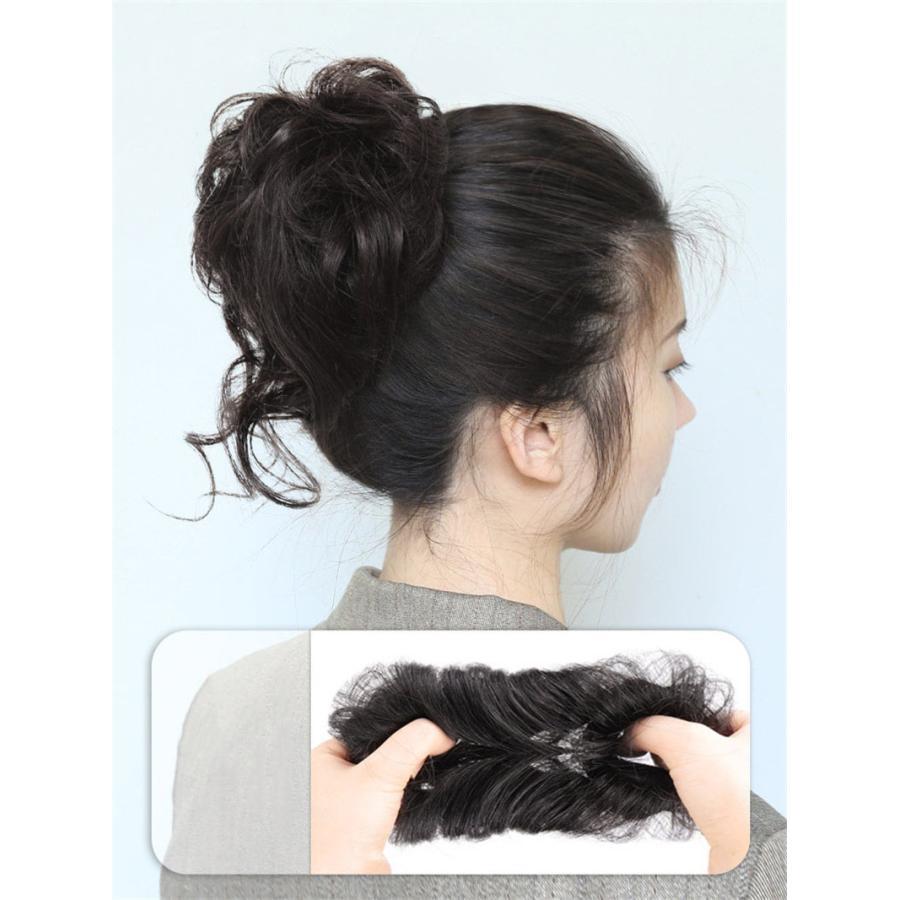 付け毛 和装 着物 おだんご 結婚式 黒髪 おしゃれ 髪飾り 髪型 自然 バレない 簡単取付 可愛い ポイント消化 ヘアアクセ 女性用 送料無料 |  | 09