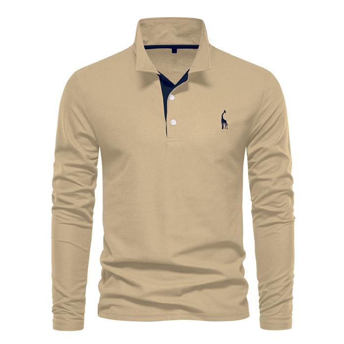 ポロシャツ メンズ 刺繍 ゴルフシャツ 長袖 ゴルフウェア トップス