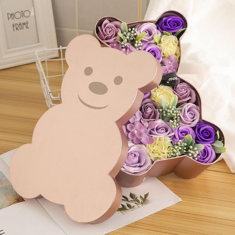 ソープフラワー ホワイトデー お返し 造花 ボックスフラワー クマ型 プレゼント ギフト 石鹸花 ボックス 母の日 結婚祝い |  | 11