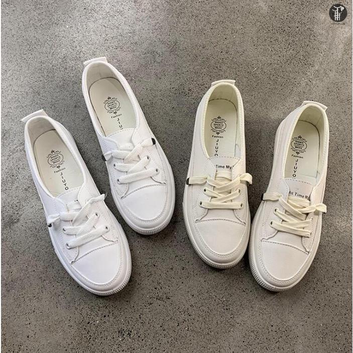 スニーカー レディース おしゃれ デッキシューズ フラットシューズ ローカット レース アップ 軽量 靴 |  | 02