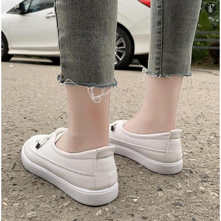 スニーカー レディース おしゃれ デッキシューズ フラットシューズ ローカット レース アップ 軽量 靴 |  | 04