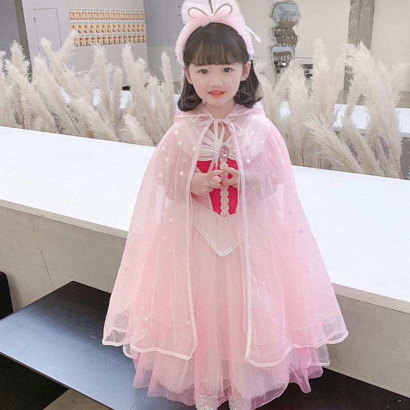 morphose チュールマント オフ白 プリンセス マント 子供 可愛い チュール マントコート エルサ ドレス