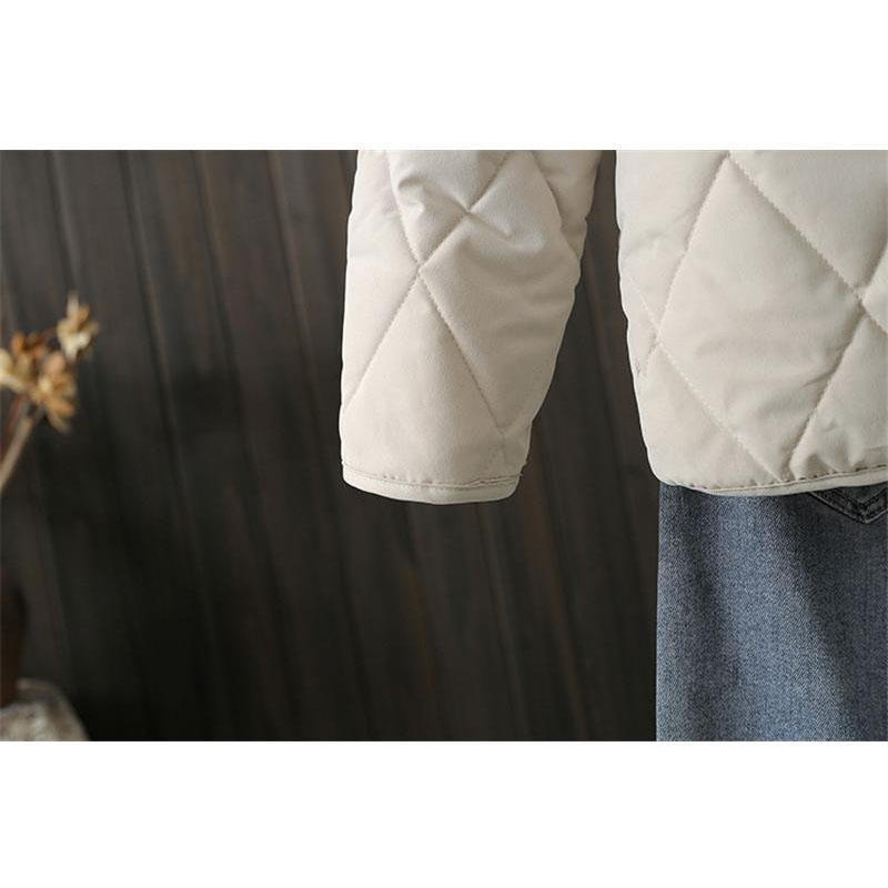 キルティングコート レディース 中綿コート 襟なし ショート丈 長袖 キルティング 無地 軽量 大きいサイズ 暖かい アウター かわいい ゆったりカジュアル |  | 07