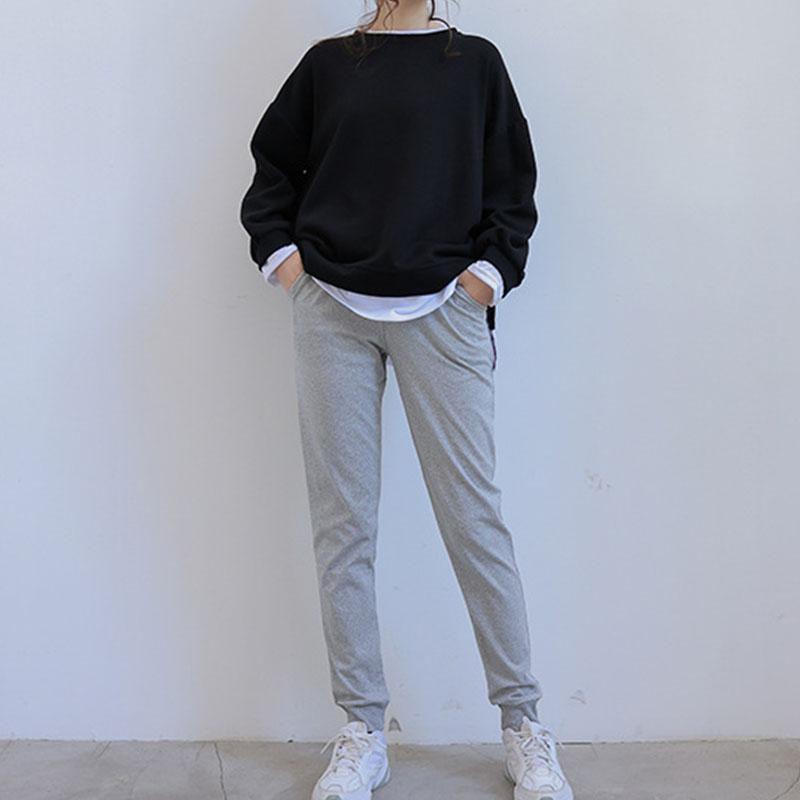 裏起毛パンツ レディース 秋冬 裏起毛 ジョガーパンツ スウェット ウエストゴム おしゃれ シンプル 無地 防寒 保温 ラインパンツ ブラック 20代 30代 |  | 04