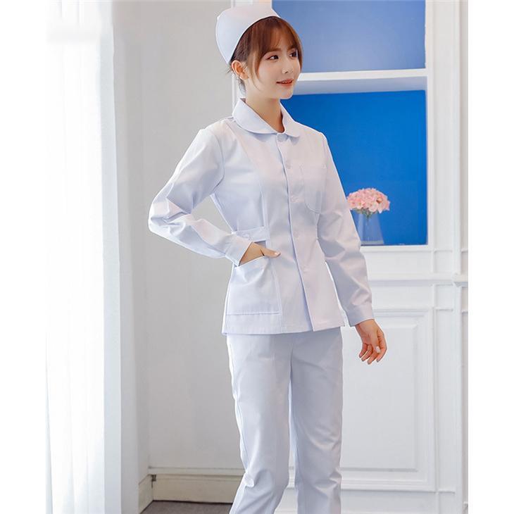 ナースウェア　パンツセット 半袖 ナース服 白 白衣 ナース服 スクラブ 上下セット セットアップ 白衣 レディース 女性用