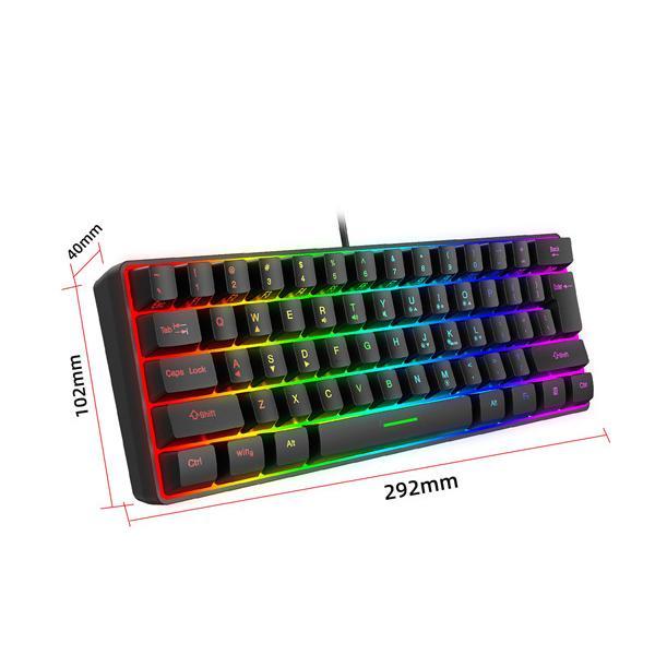 ゲーミングキーボード 61キー パソコン 有線 ゲーム用 PC 英字 ゲーミングキーボード 61キー パソコン 有線 ゲーム用 PC 英字