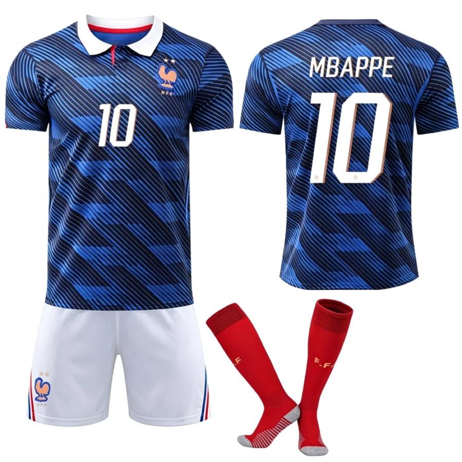 2026フランス代表 ホームユニフォーム 10 番ムバッペ 7 番デンベレ 11