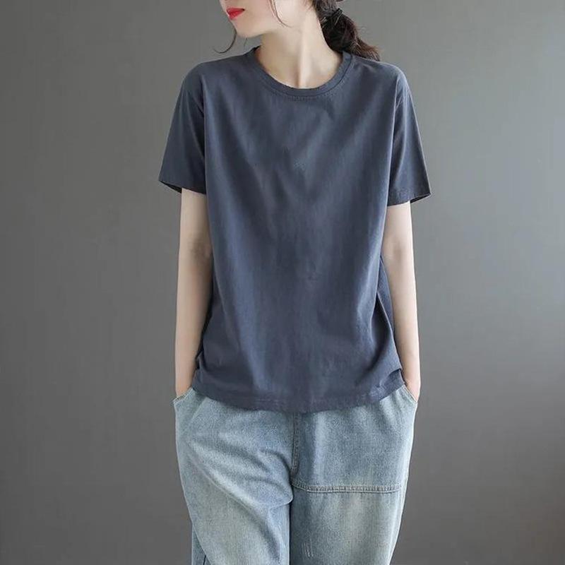 Tシャツ レディース 半袖 新作 ロング おしゃれ トップス きれいめ カジュアル 大人 着痩せ 新品 |  | 09