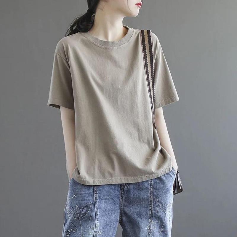 Tシャツ レディース 半袖 新作 ロング おしゃれ トップス きれいめ カジュアル 大人 着痩せ 新品 |  | 13