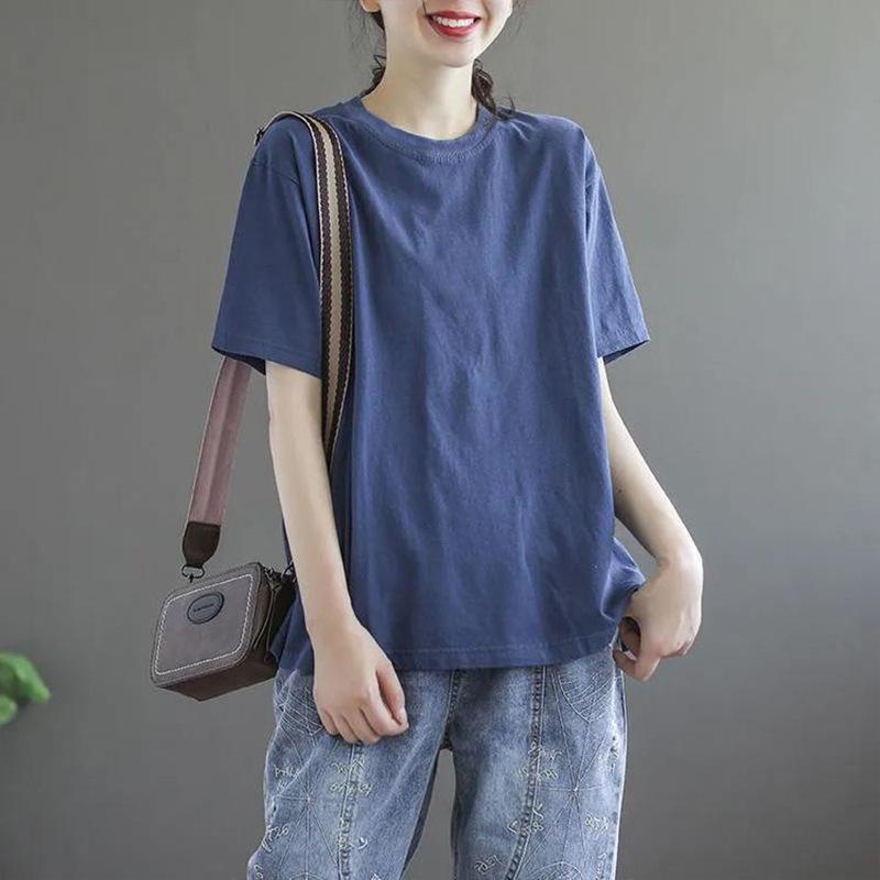 Tシャツ レディース 半袖 新作 ロング おしゃれ トップス きれいめ カジュアル 大人 着痩せ 新品 |  | 14