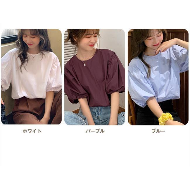 レディース トップス Tシャツ半袖 五分袖 春 夏 大きいサイズ 大人 おしゃれ 無地 体型カバー |  | 07