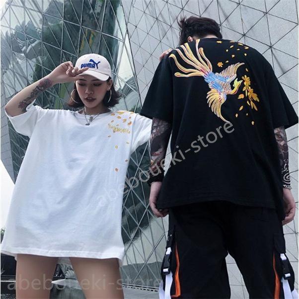 Ｔシャツ メンズ 半袖 夏服 プルオーバー トップス カジュアル ゆったり 和風 和柄 お兄系 刺繍 鳳凰 おしゃれ アウトドア 人気 夏サマー |  | 03