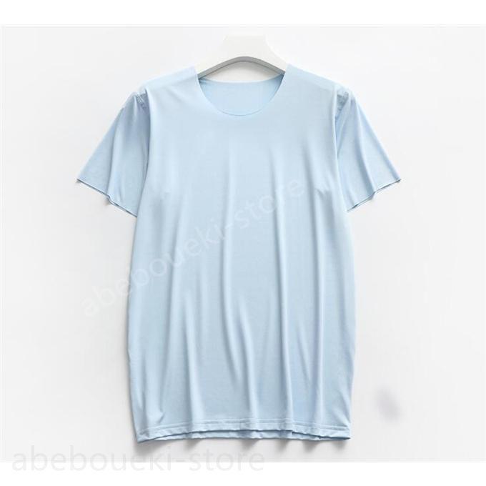 インナーシャツ クール シームレスインナー 夏インナー 涼感 メンズ 無地 半袖シャツ 極薄 軽量 uネック 吸汗 速乾 男性 肌着 熱中症対策 |  | 07