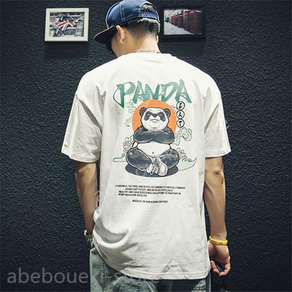 Ｔシャツ メンズ 半袖 夏服 プルオーバー トップス カジュアル ゆったり シンプル カラフル プリント お兄系 パンダ 花柄 アメカジ 和風 和柄 |  | 03