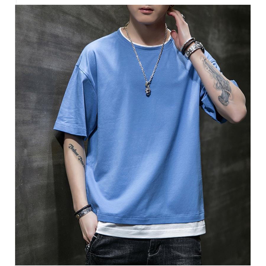 送料無料 夏新作 Tシャツ メンズ 半袖 おしゃれ カットソー 無地 アメカジ カジュアル tシャツ トップス 夏服 スポーツ 大きいサイズ |  | 14