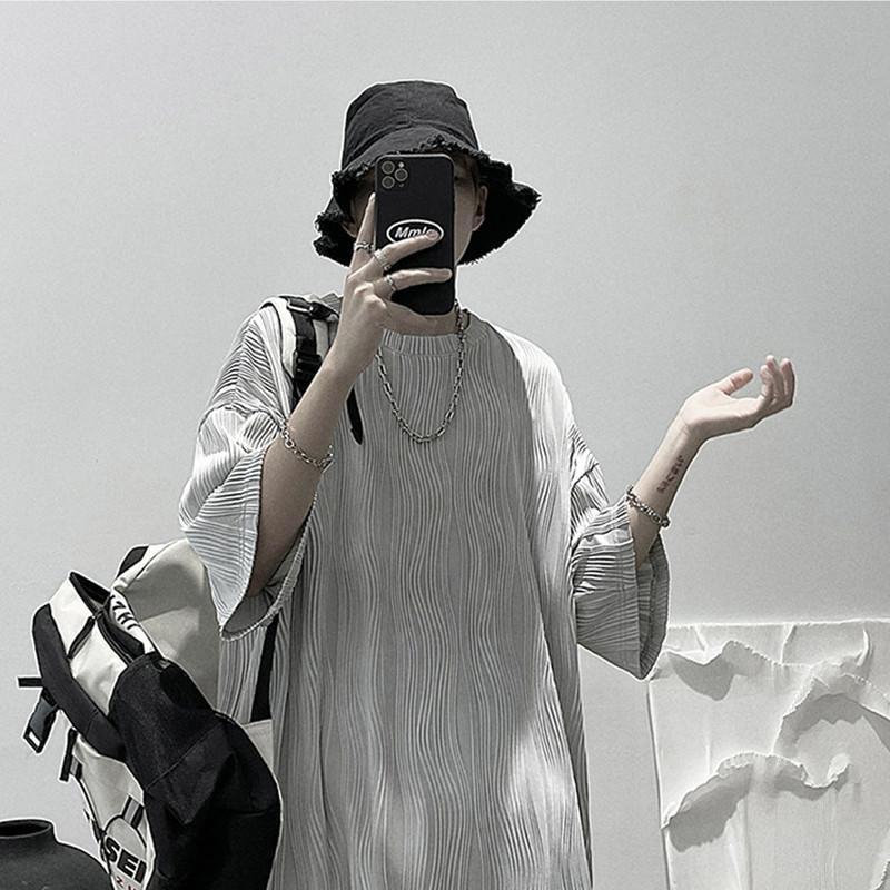 Tシャツ 夏服 メンズ 半袖 ゆったり 五分袖 涼しい 無地 カジュアル ファッション 丸襟 柔らかい肌触り 快適 ストリート オシャレ 大きめ |  | 04