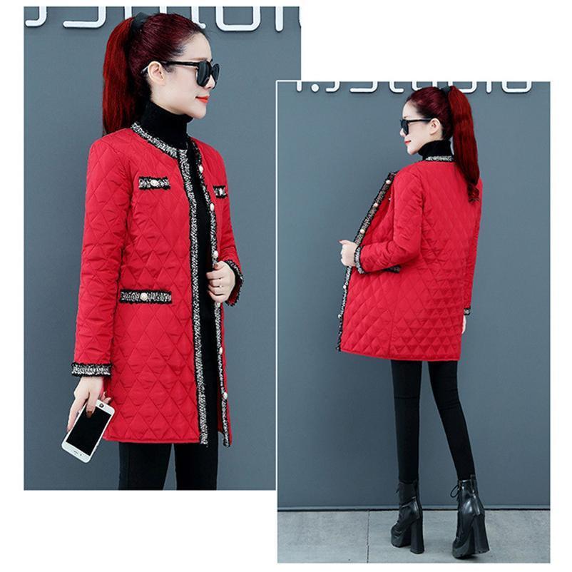 中綿ダウンコート レディース ロング丈 軽い 秋冬 アウター 中綿コート 一部即納 ボタン 中綿ジャケット ダウン風コート ノー襟 薄手 暖かい スリム 細身 |  | 09