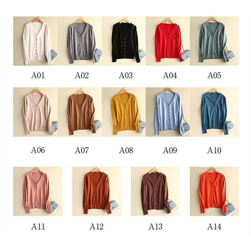 カーディガン レディース ニットセーター Vネック ブラウス 学生 オフィス 看護師 アウター 事務服 制服 長袖 秋冬 ユニフォーム トップス 前開き |  | 15