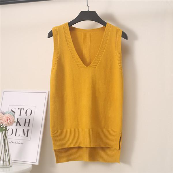 ニットベスト レディース チョッキ Vネック 無地 スクールベスト ベスト ニットトップス ショット丈 上品 暖かい 人気急上昇 送料無料 |  | 11