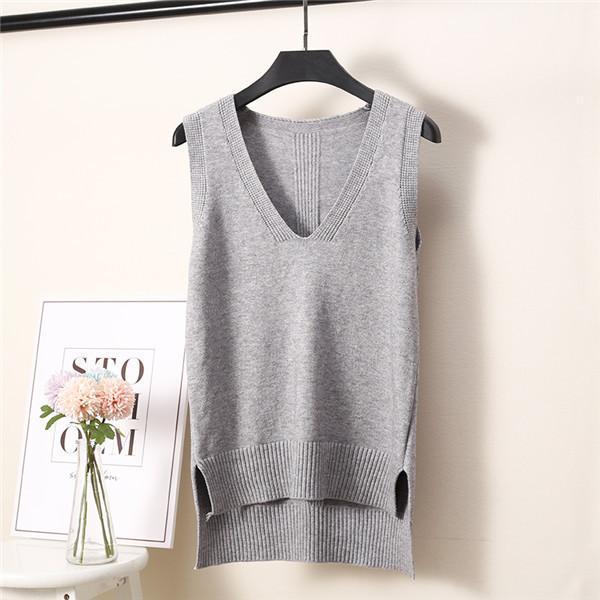 ニットベスト レディース チョッキ Vネック 無地 スクールベスト ベスト ニットトップス ショット丈 上品 暖かい 人気急上昇 送料無料 |  | 12