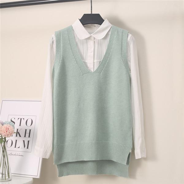 ニットベスト レディース チョッキ Vネック 無地 スクールベスト ベスト ニットトップス ショット丈 上品 暖かい 人気急上昇 送料無料 |  | 17