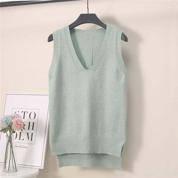 ニットベスト レディース チョッキ Vネック 無地 スクールベスト ベスト ニットトップス ショット丈 上品 暖かい 人気急上昇 送料無料 |  | 04