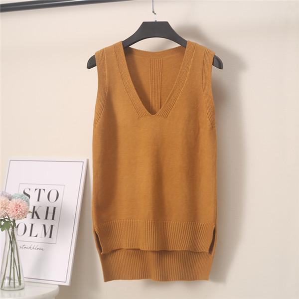 ニットベスト レディース チョッキ Vネック 無地 スクールベスト ベスト ニットトップス ショット丈 上品 暖かい 人気急上昇 送料無料 |  | 06