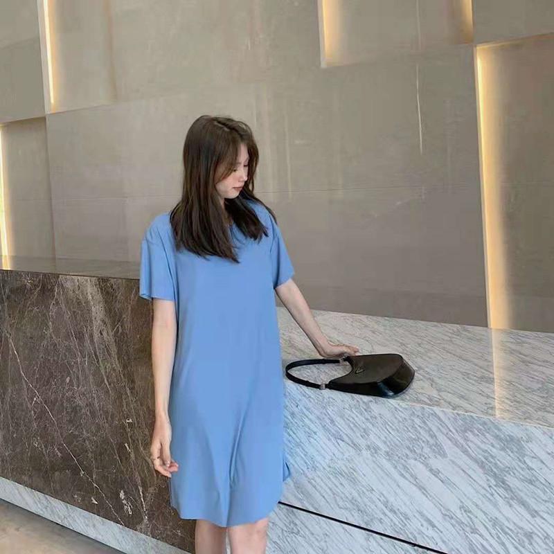 ワンピース レディース 半袖 チュニック トップス ロングTシャツ 無地 カジュアル カットソー ゆったり 薄手 おしゃれ ルームウェア 春夏 |  | 20