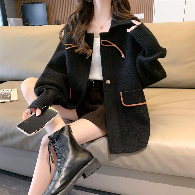 チェスターコート レディース コート ショート丈 前開き ラシャ アウター 無地 カットソー カジュアル 秋冬 ゆったり 結婚式 披露宴 女性着 チェスターコート レディース コート ショート丈 前開き ラシャ