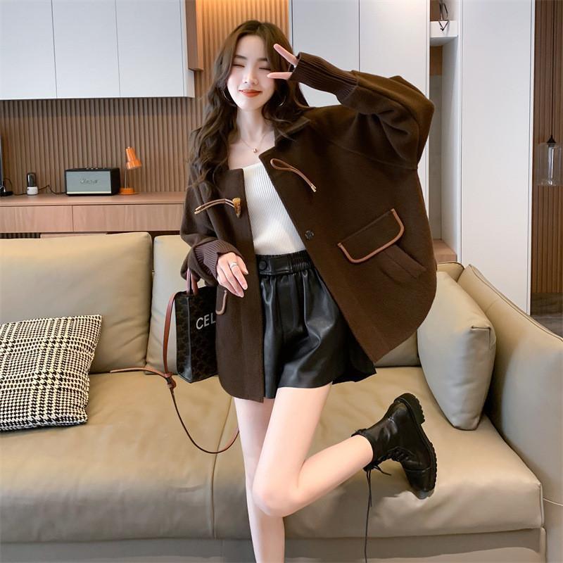 チェスターコート レディース コート ショート丈 前開き ラシャ