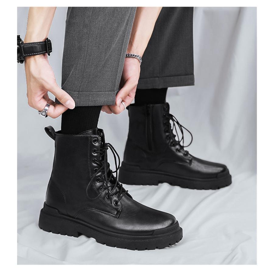 ブーツ メンズ ワークブーツ スノーブーツ ハイカット 厚底 カーゴ